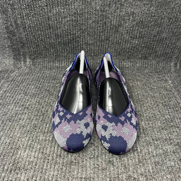 Rothy’s The Round Flats Violet Botanicamo Camo Purple Knit Loafer Women’s 12 US - Picture 2 of 8